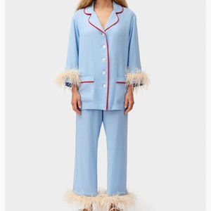 Sleeper Party Pajamas Double Feather Set Blue and Red